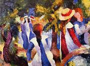 August Macke Madchen im Grunen oil painting